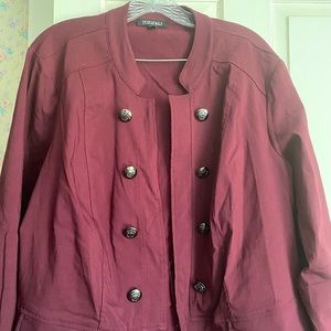 Dressbarn Roz&Ali Military Style Jacket